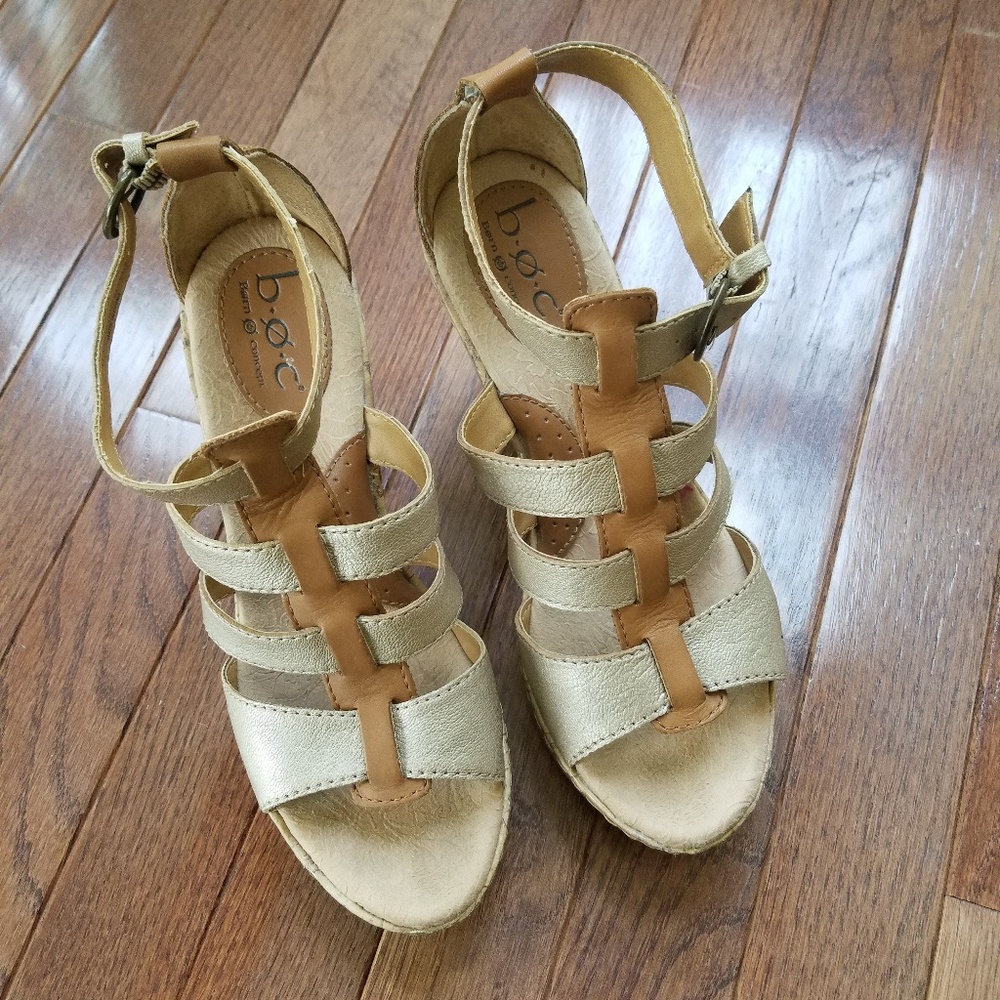 Born Concept cork wedge sandals